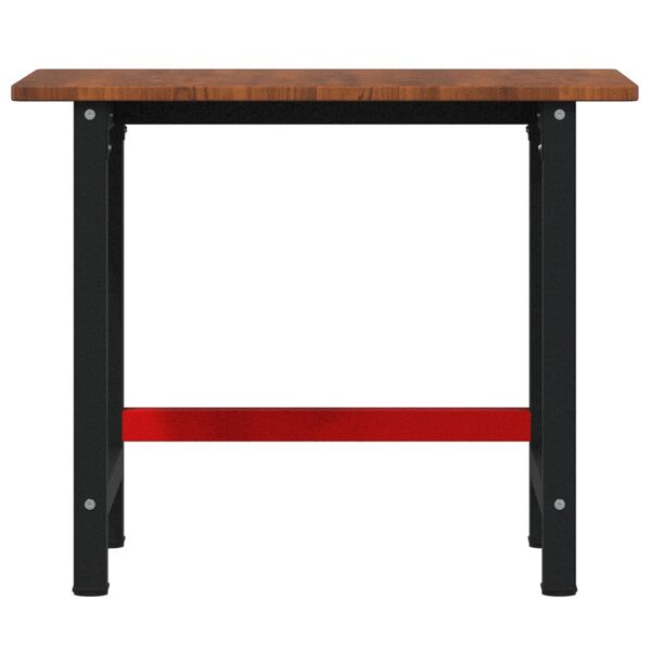 vidaXL Darbastalis, 100x60x81,5cm, ąžuolo masyvas, stačiakampis