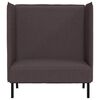 vidaXL Aukštos nugaros sofa Tamsiai ruda 109 x 56 x 121 cm audinys