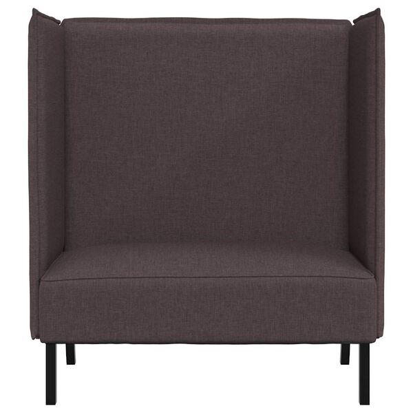 vidaXL Aukštos nugaros sofa Tamsiai ruda 109 x 56 x 121 cm audinys