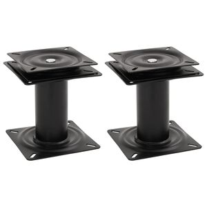 vidaXL Kojos valties sėdynei, 2vnt., su pasukimo mechanizmu, plienas