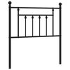 vidaXL Metalinis pakaitinis galvūgalis, juodos spalvos, 80cm