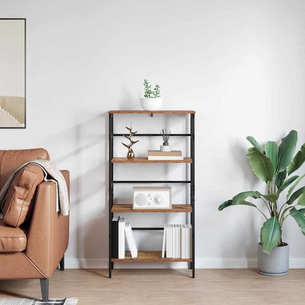 vidaXL Knygų lentyna Senovinis medis 60 x 29,5 x 115 cm