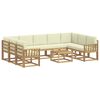 vidaXL Lauko sofos komplektas 10 pcs Balta ir kreminė 59 x 59 x 37 cm