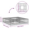 vidaXL Gabioninė pakelta lova Sidabro 100 x 100 x 20 cm