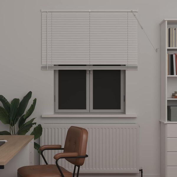 vidaXL Venecijos žaliuzės Reguliuojamas Balta 150 x 110 cm PVC