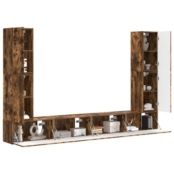 vidaXL 4 pcs Rūkyta ąžuolas