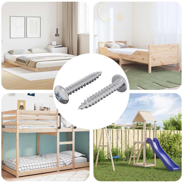 vidaXL Savaranki&scaron;kai įsukamas vienas 2 pcs Cinkuota 4 x 25 mm Plienas