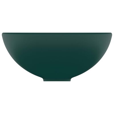 vidaXL Prabangus praustuvas, matinis žalias, 32,5x14cm, keramika