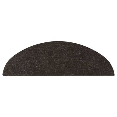 vidaXL Lipnūs laiptų kilimėliai, 10vnt., juodi, 65x22,5x3,5cm