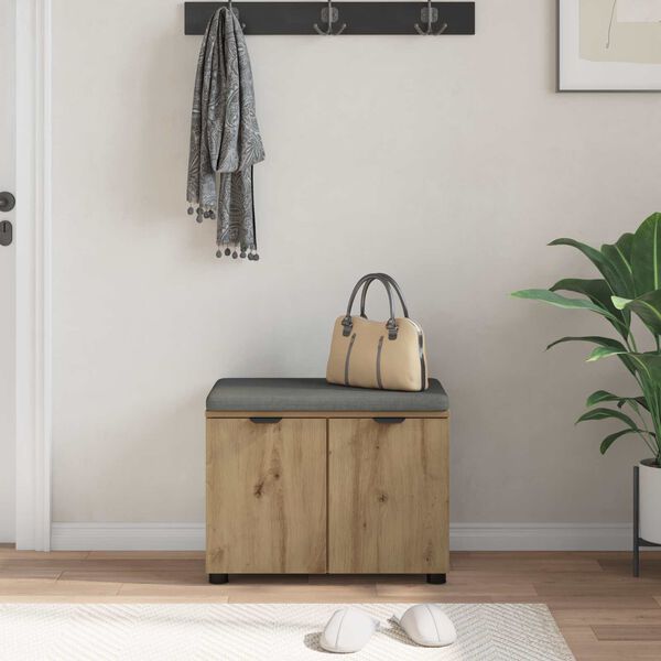 vidaXL Koridoriaus suolas Amatininkų ąžuolas 60 x 38 x 46 cm