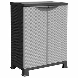 vidaXL Plastikinė spintelė, 68x39x92cm, ratano dizaino