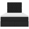vidaXL Lova su daiktų laikymo vieta ir LED su LED Juoda 120 x 190 cm