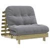 vidaXL Futono sofa-lova su čiužiniu, 90x206x11cm, impregnuota pu&scaron;is