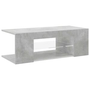 vidaXL Tv spintelė su LED ap&scaron;vietimu, betono pilka, 90x39x30cm