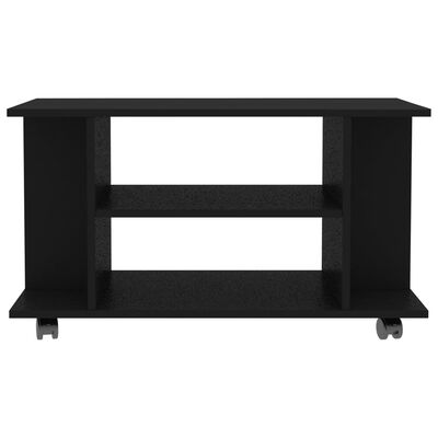 vidaXL TV spintelė su ratukais, juodos spalvos, 80x40x45 cm, mediena