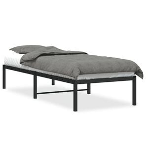 vidaXL Metalinis lovos rėmas, juodos spalvos, 75x190cm