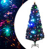 vidaXL Ap&scaron;viesta Kalėdų eglutė su stovu ir LED, 210cm, optinis pluo&scaron;tas