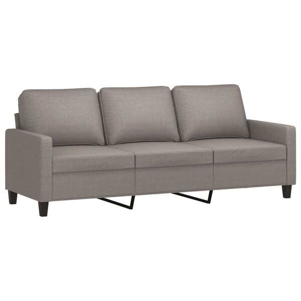 vidaXL Trivietė sofa, taupe spalvos, 180cm, audinys
