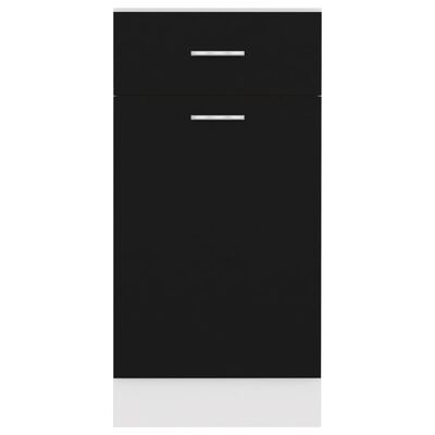 vidaXL Apatinė spintelė su stalčiumi, juoda, 40x46x81,5cm, mediena