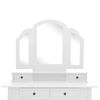 vidaXL Kosmetinio staliuko rinkinys, baltas, 100x40x146cm, paulovnija