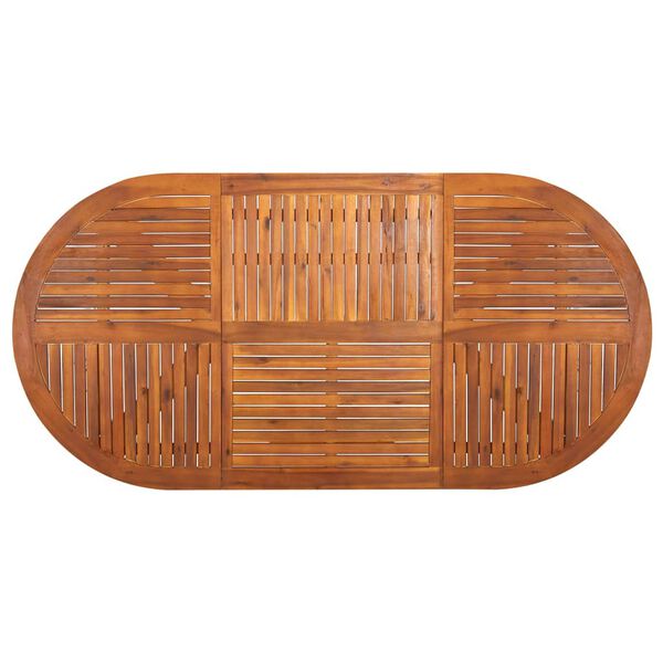 vidaXL Sodo valgomojo baldų komplektas, 7 dalių, pilkos spalvos