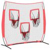 vidaXL Beisbolas ir softbolas Juoda 214.5 x 89.5 x 181 cm Poliesteris