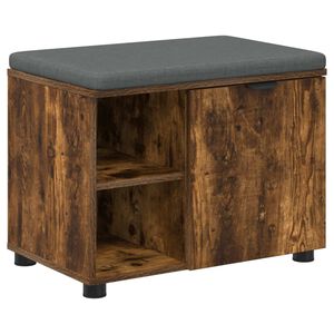 vidaXL Koridoriaus suolas su pagalve Rūkyta ąžuolas 60 x 38 x 46 cm