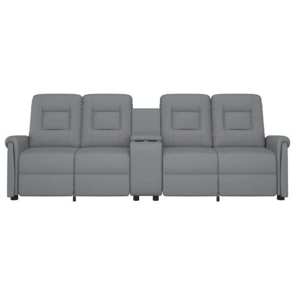 vidaXL Keturvietis atlošiamas masažinis krėslas, pilkas