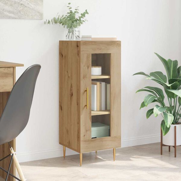 vidaXL Kabalas artisano ąžuolo 34 x 34,5 x 90 cm Apdirbta mediena