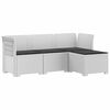 vidaXL 4 Vietų Sodo Sofa su Pagalvėlėmis Ratanų Imitacija PP Balta