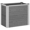 vidaXL Paauk&scaron;tinta sodo lova Pilka 50 x 30 x 42 cm WPC ir aliuminis