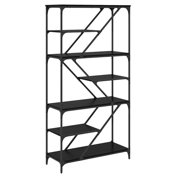 vidaXL Knygų lentyna Juodas ąžuolas 91 x 36 x 176 cm Apdirbta mediena