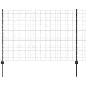 vidaXL Euro tvoros su stulpu 10 x 1,6 m PVC dengtas plienas Pilka