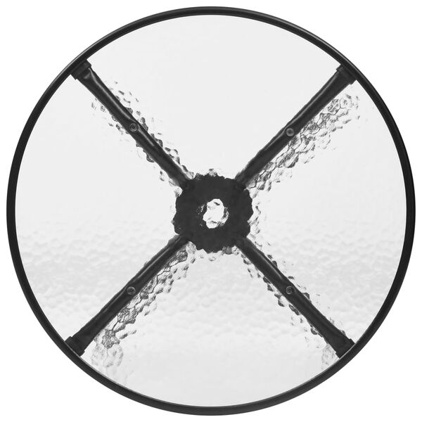 vidaXL Sodo valgomojo baldų komplektas, 5 dalių, juodos spalvos