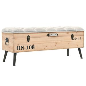 vidaXL Sandėliavimo suolas 110 cm I&scaron; kietos pu&scaron;ies