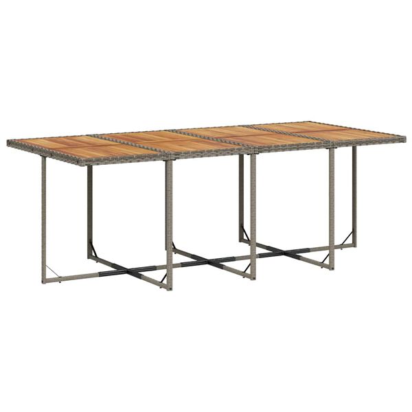 vidaXL Sodo komplektas su pagalvėlėmis, 9 dalių, pilkas, poliratanas