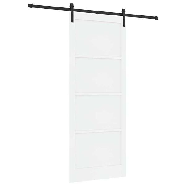 vidaXL Slankiojančios durys Balta ir juoda 93 x 232 cm