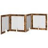 vidaXL Sulankstomi &scaron;unų vartai su stovais 4 pcs Dūminio ąžuolo 401 cm