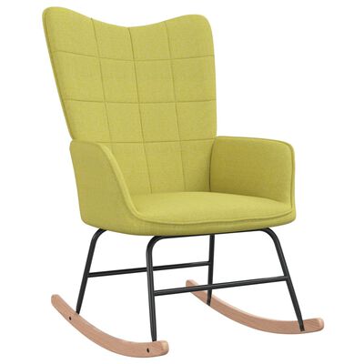 vidaXL Supama kėdė su pakoja, žalios spalvos, audinys
