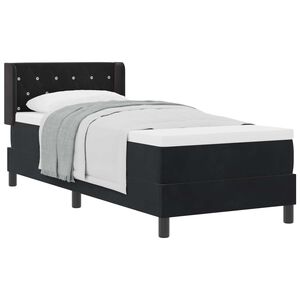 vidaXL Kiemas lova su galvūgalio Juodas 200 x 80 cm Aksomas