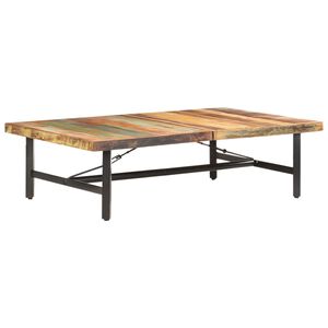 vidaXL Kavos staliukas, 142x90x42cm, perdirbtos medienos masyvas