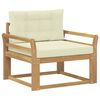 vidaXL Lauko Vidurinis Sofa Poliesteris Balta