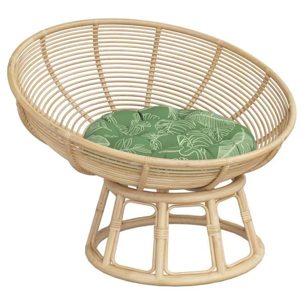 vidaXL Pagalvėlė, 60x11cm, oksfordo audinys, apskrita, su lapais