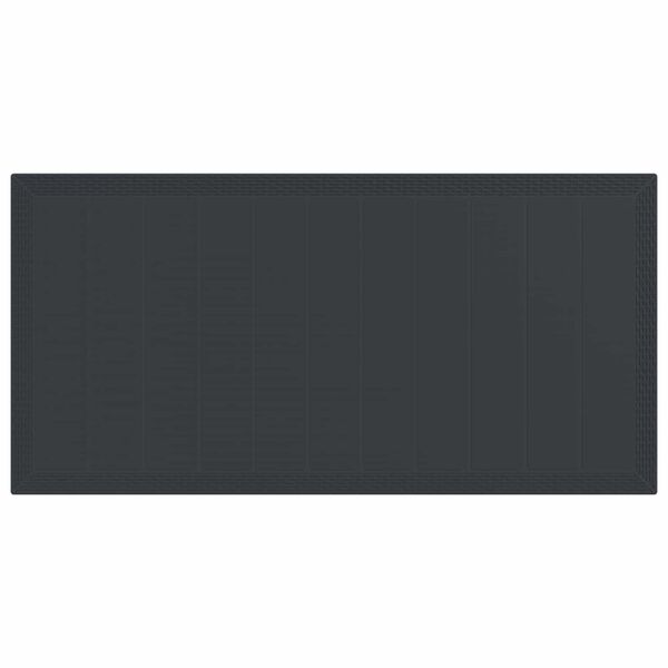 vidaXL Sodo valgomojo komplektas 7 pcs Antracitas Polipropilenas