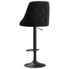 vidaXL Baro taburetės, 2vnt., juodos spalvos, aksomas