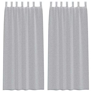 vidaXL Voile Užuolaida 2 vnt. Tamsiai pilka 225 x 140 cm Poliesteris