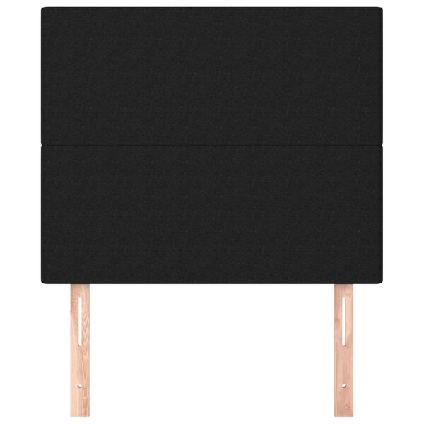 vidaXL Galvūgalis, juodas, 90x5x118/128 cm, audinys