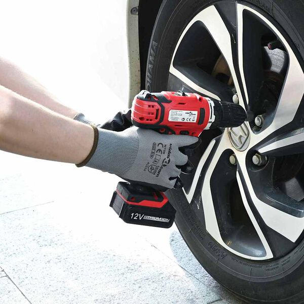 vidaXL Darbo pir&scaron;tinės 24 pcs Pilka ir juoda 8 / m Poliesteris