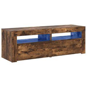 vidaXL Televizoriaus spintelė su LED, dūminio ąžuolo, 120x35x40cm
