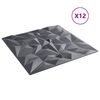 vidaXL Sienų plok&scaron;tės 12 pcs Amethyst Pilkas 50 x 50 cm XPS Putplastis